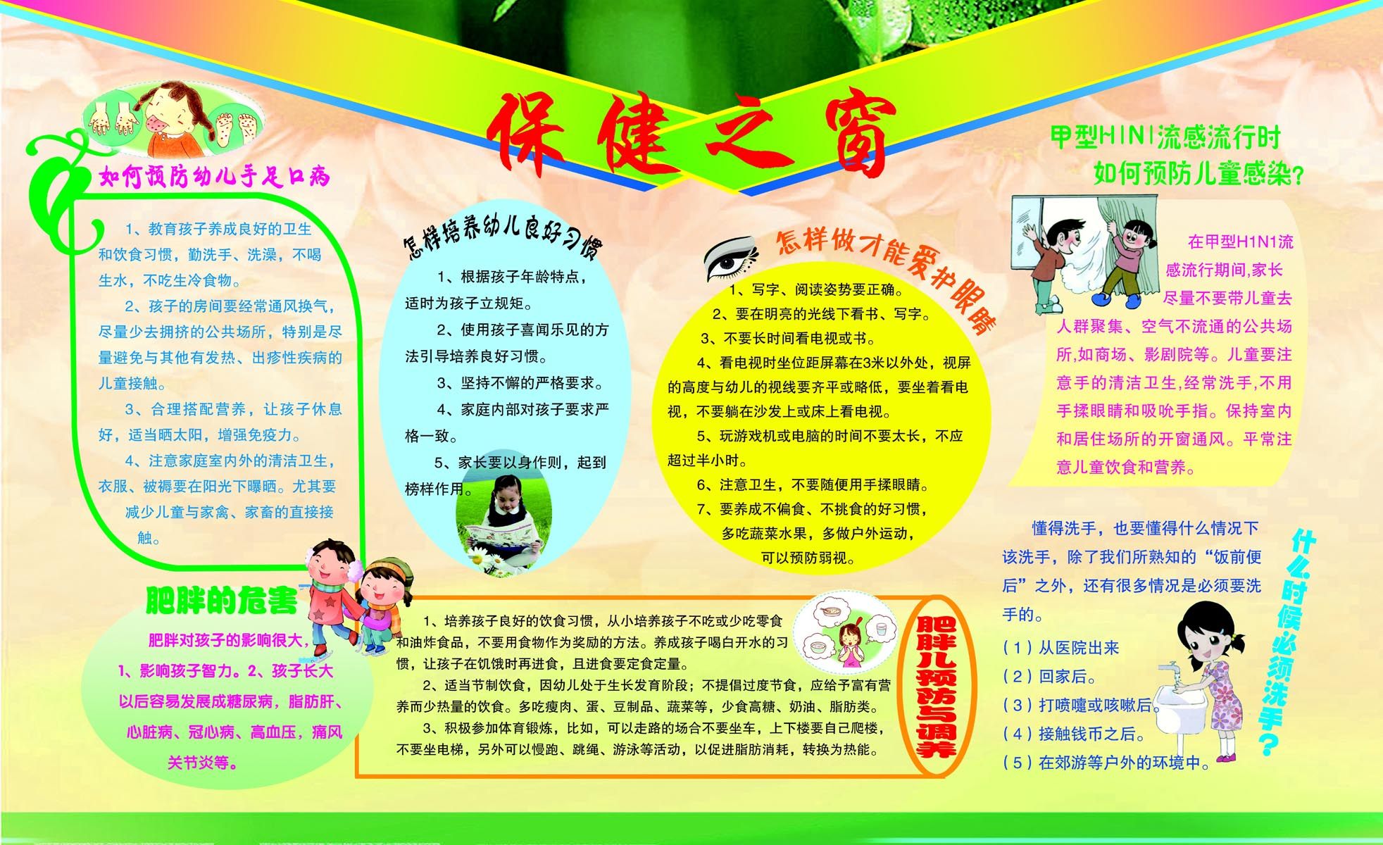 海报印制93素材健康展板506保健之窗