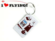 I love flight) I love flight attendant travel air travel pull bar box checked baggage Bag Pendant Bag Pendant