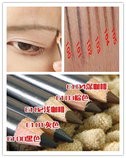 6 painted eyebrows waterproof eye line pen grey coffee color brown cut eyebrow pen waterproof and sweat-proof eyebrow powder