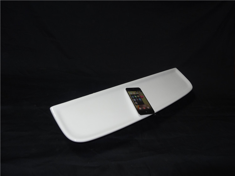 Lined Partition Bathroom Shelve Ceramic Cosmetics Shelf Wall-mounted Wall Mirror Shelve