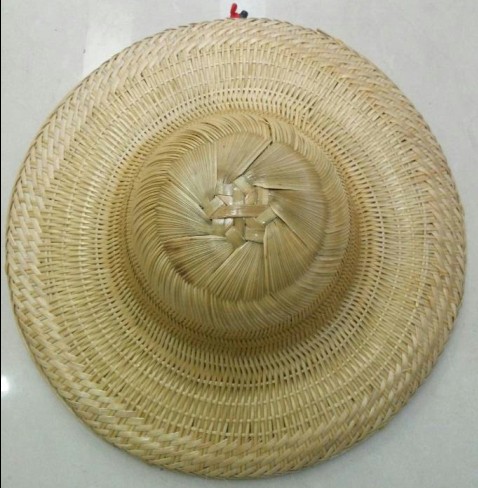 Hainan bamboo weaving Zhongshan hat bucket hat stage props dancing Vietnam hat sunshade hat men's big round hat fishing hat