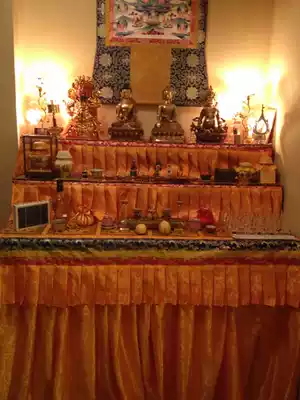 Tibetan fabric decoration Buddha Hall curtain ceiling renderings