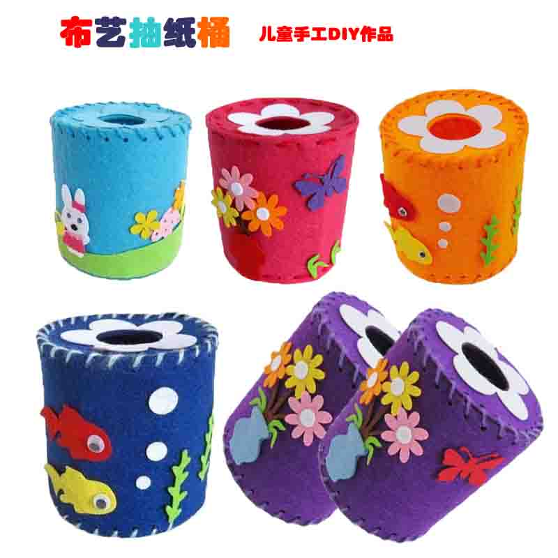 Unwoven fabric Paper Barrels Solid handmade DIY making material Package Children's baby Puzzle Young Kids Meru Jobs 
