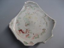 Ming Dynasty Chenghua Five-Colored Immortal Lianzhou Pattern Bowl Slice