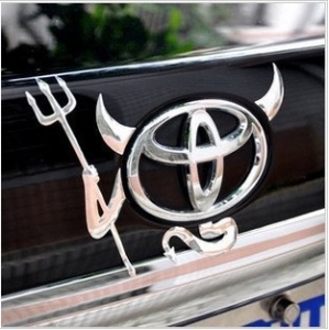 Wholesale silver little devil personality car stickers car modified car logo stickers metal stickers little devil 3D stereo car
