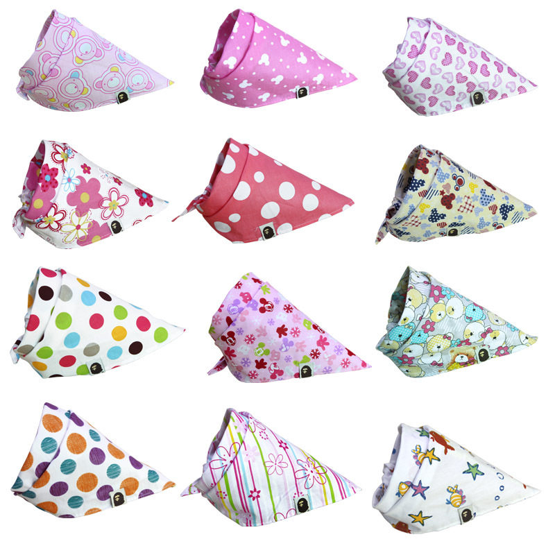 Bay Xiang Baby Triangle Towel Wrap Headscarf Scarf cotton scarlet cotton bib Number 1-24