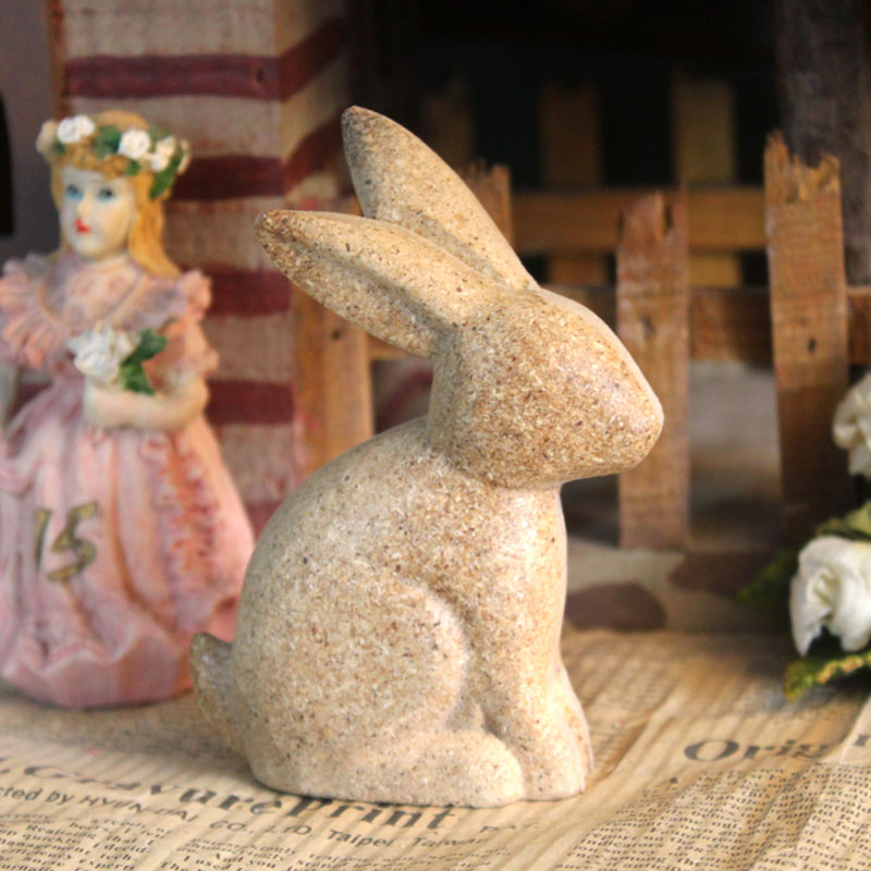 Blank Material Wooden Craft Gift Hem Accessories Original Material Coarse Adobe DIY Self-Painted Cute Cartoon Rabbit Pendulum 1