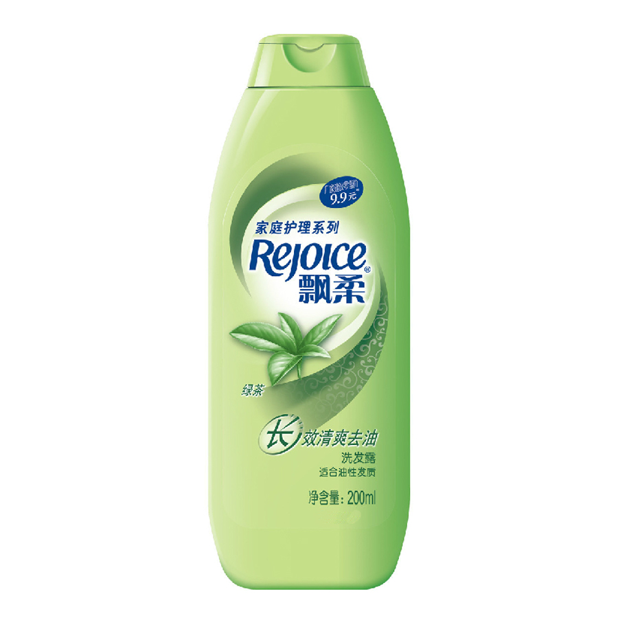 Rejoice飘柔家庭护理绿茶长效清爽去油洗发水200ml 洗发去油