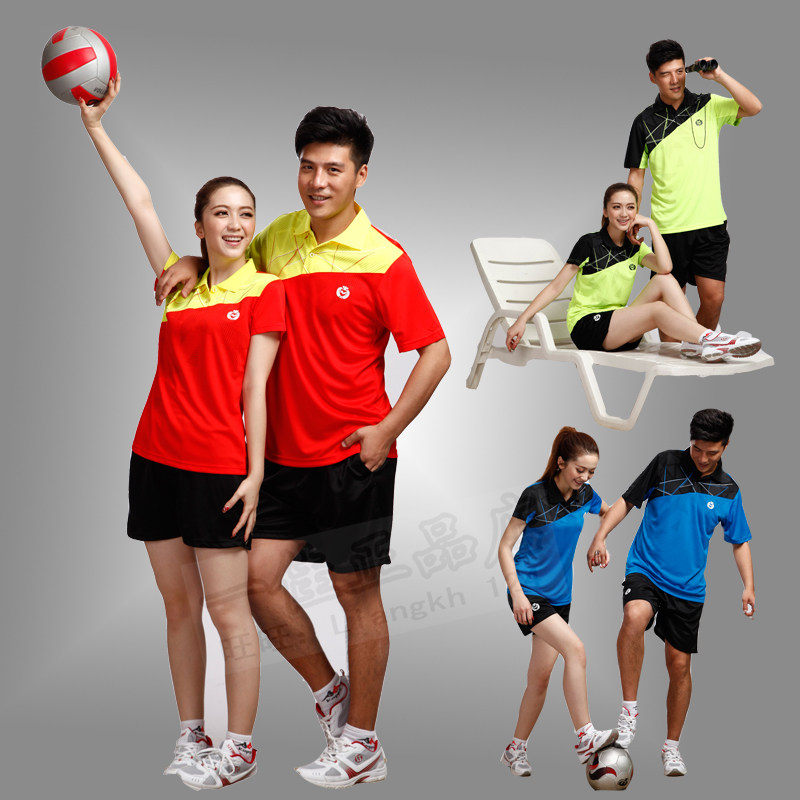 Volleyball suit suit Men's and women's volleyball training suit Competition suit Badminton suit Tennis suit Group large size sportswear