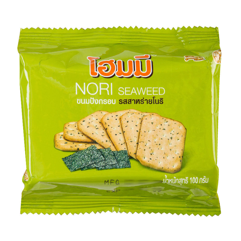 【天猫超市】泰国进口饼干 贝斯娜随身包海苔味饼干100g/袋 点心