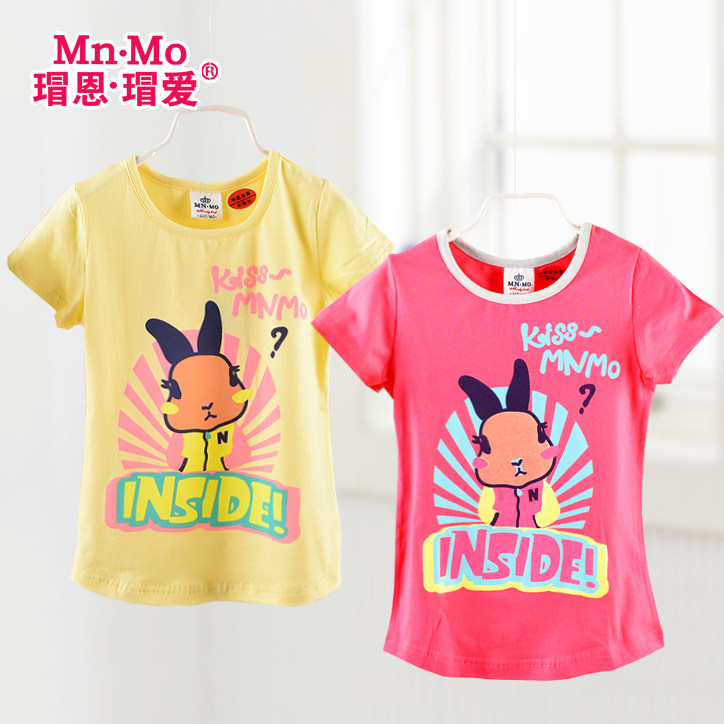 瑁恩瑁爱儿童女童短袖T恤2016夏装莱卡纯棉女孩宝宝韩版卡通特价