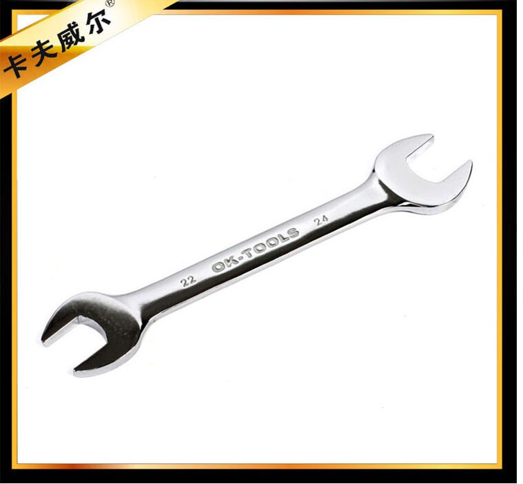 Kavwell 6 * 7-30 * 32mm Double head Dull Wrench Carbon Steel Double Head Opening Wrench Five Gold Tools