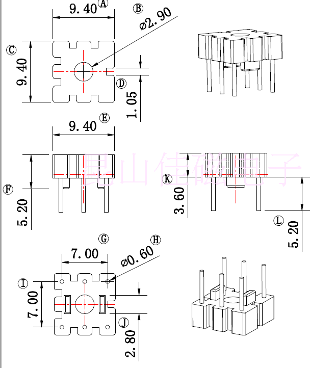 Quantity large preferential magnetic ring base BASE008 (3 3) needle distance 3 5 row distance 7 needle 6 0