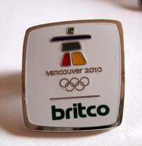 2010 Vancouver Winter Olympics badge sponsor badge Winter Olympics badge