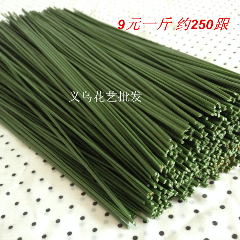 Dongli flower accessories green wire flower rod rose stockings flower rod universal flower rod material manufacturers 30-40cm