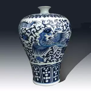 green flower dragon and phoenix pattern plum bottle Latest Best 