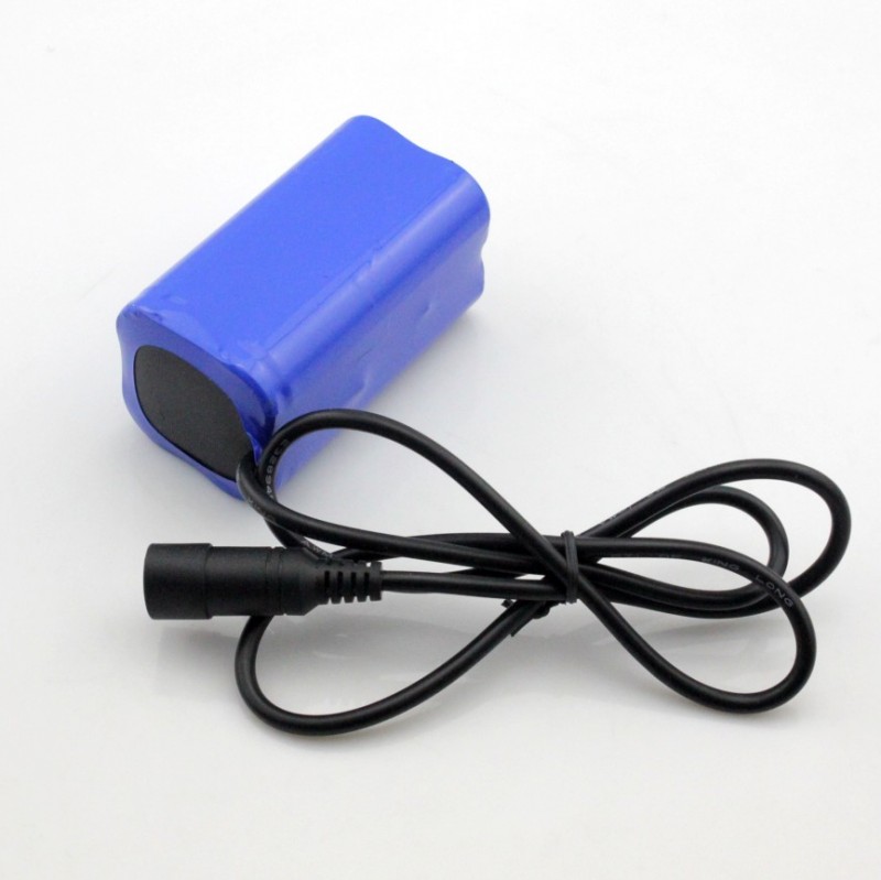 T6 L2 Bicycle lamp head lamp 4 sections High capacity 18650 Lithium battery pack battery pack with protection plate 4 2V