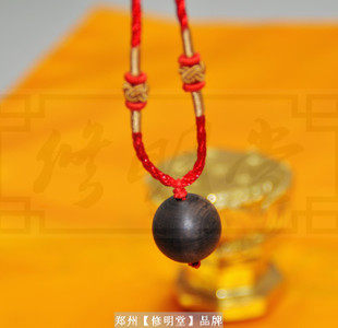 修明堂 越南老石磨古沉香 散珠佛珠18mm单粒 吊坠项链 沉水级沉香