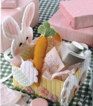 Three-dimensional Embroidery Kit Wool Cross Stitch Material Bag Bunny Storage Basket