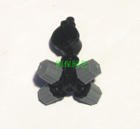 Four-outlet atomization nozzle drop-proof cross atomization nozzle eddy-head micro-spray watering nozzle