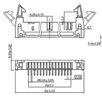 Zhengling Seiko (nextron connector Horn socket DC2-34P bending foot spacing 2 54