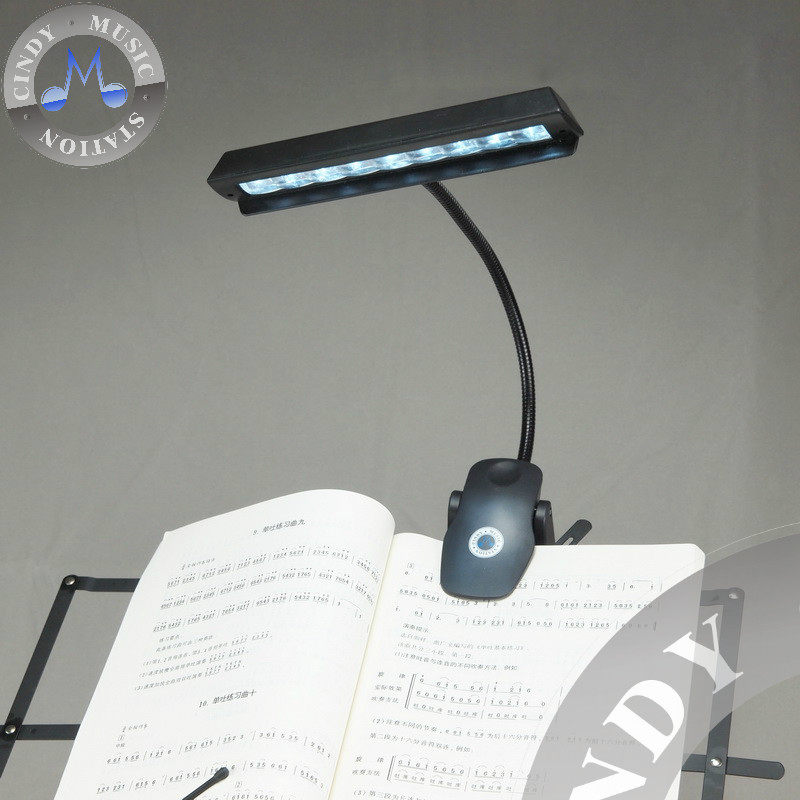 Special music stand lamp for professional performance adjustable 2-speed light 9LED lamp music table lamp music score lamp
