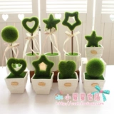 Пасторальное моделирование Пушистое зеленое растение декоративное горшечное фальшивое цветочное зеленые растения Небольшое набор моделирование бонсай бонсай