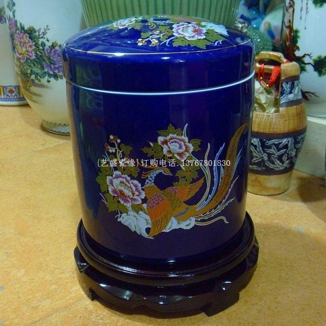 Ceramic Bone Ash Case Ashes casket coffin Funeral Supplies funeral utensils Jingdezhen Ceramic bone ash crock cinerary casket-Taobao