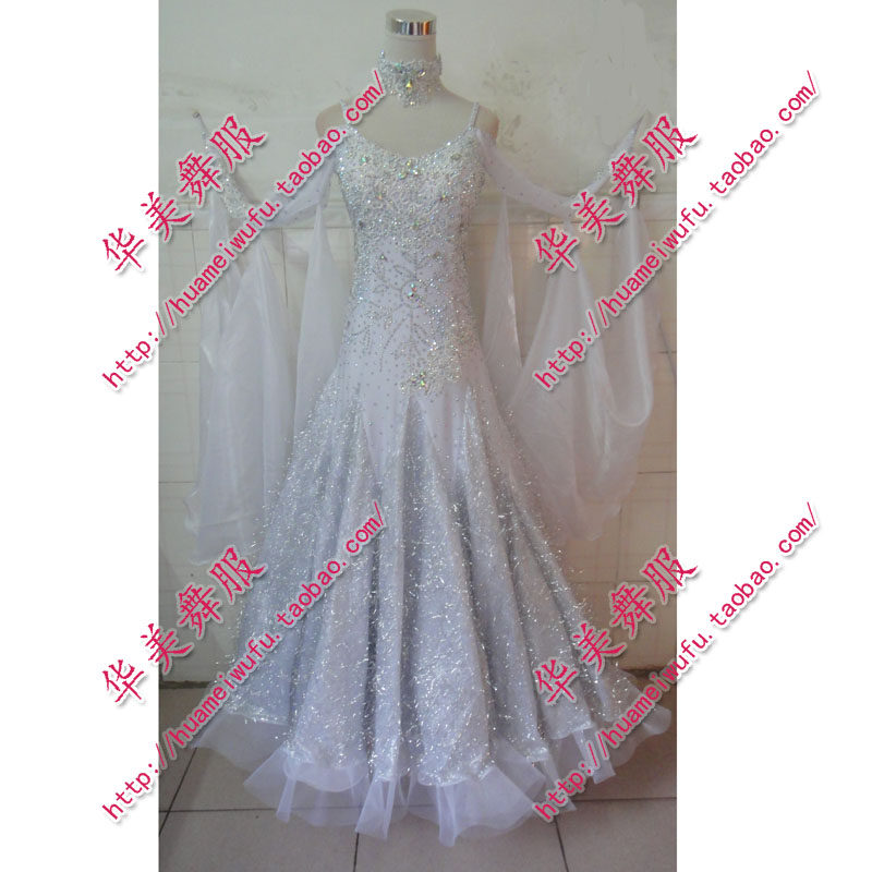 Huamei Morden Fast Pace Dance Costumes Waltz Competition New Grand Swing National Standard Performance Foreign Dress Set Up