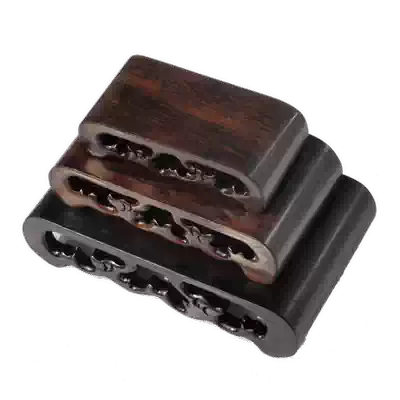 Redwood crafts ornaments base jade seal jade base solid wood carving teapot purple sand pot wooden tray small book roll