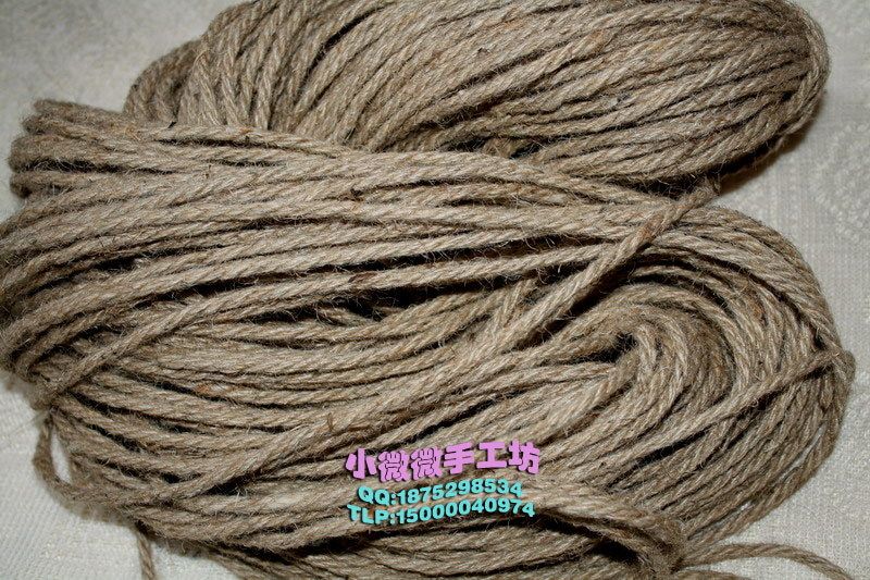 4mm hemp rope raw hemp rope DIY craft decorative hemp rope three-strand jute rope potted hemp rope package rope 100 meters