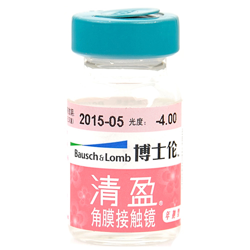 博士伦清盈超薄近视隐形眼镜年抛1片 水润舒适高透氧dy