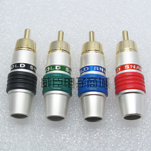 Snake King Audio Video Connector Rca Plug Film Audio Signal Line Lotus Plug Full Copper Pure Copper Fever Pure Copper