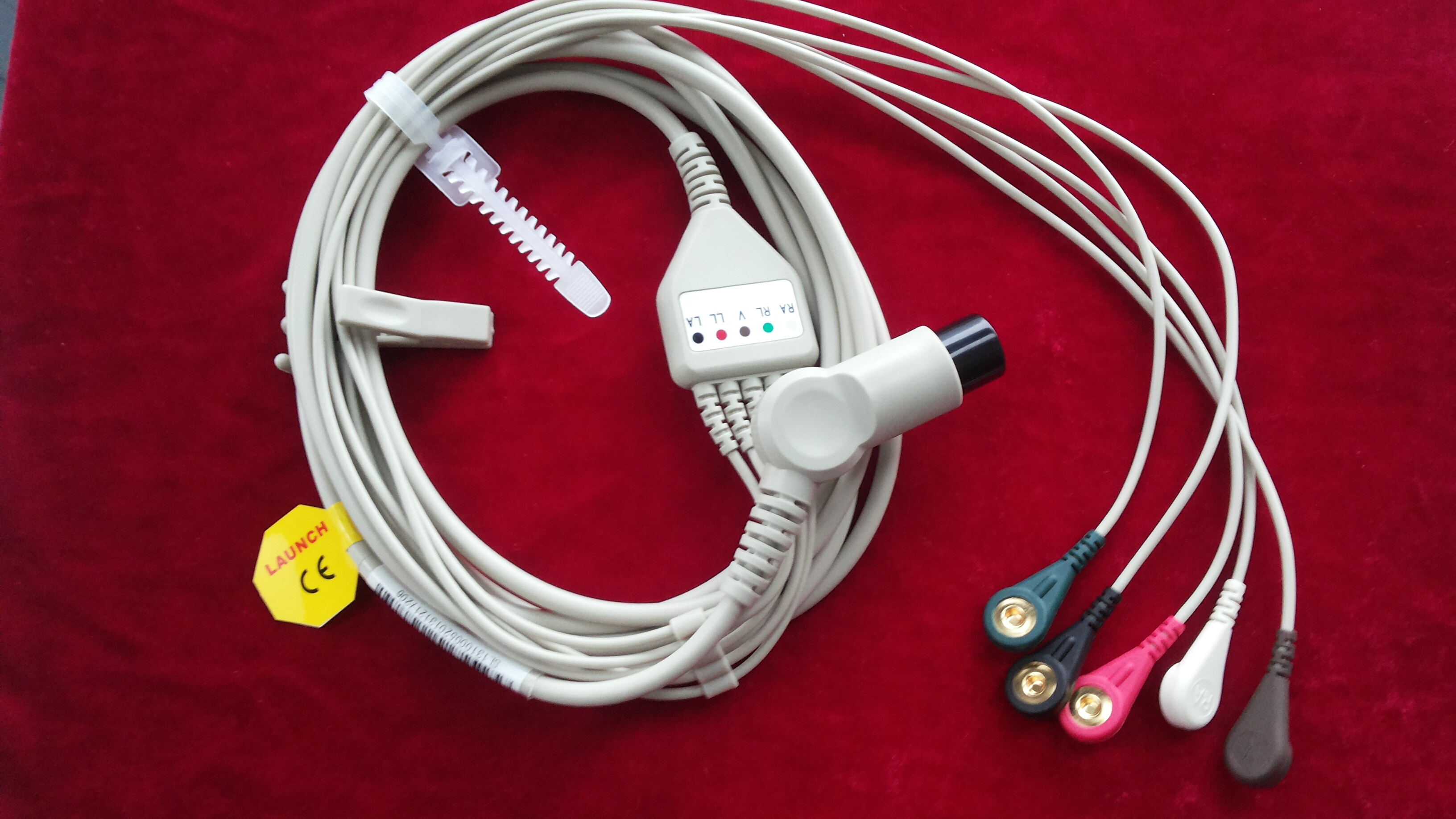 Compatible with Comankinkowi Weibo Baillette Mairie Custody One 5 guide electrocardiogram lead wire 6 pin