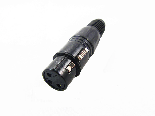 Premium black gold plated Cannon head Cannon mother plug Three-core balanced XLR Clennon plug mother head