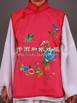 Girl vest girl clothes girl clothes girl waistband-shoulder-opera costume stage performance 100 Rose Red