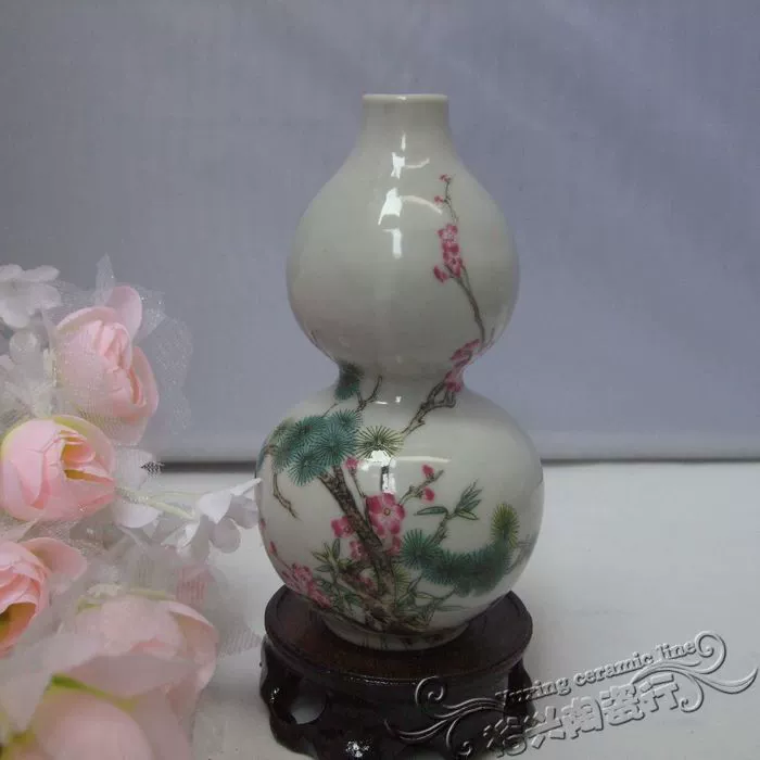 Jingdezhen gốm bình hoa nhỏ bình nghệ thuật bình cổ trang trí bình trang trí bầu - Vase / Bồn hoa & Kệ