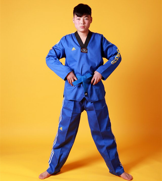 Blue taekwondo clothing blue taekwondo clothing blue coach clothing performance clothing direct sales custom embroidery