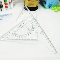 Deli stationery 20cm triangular ruler 6420 with protractor 2 sets 20cm