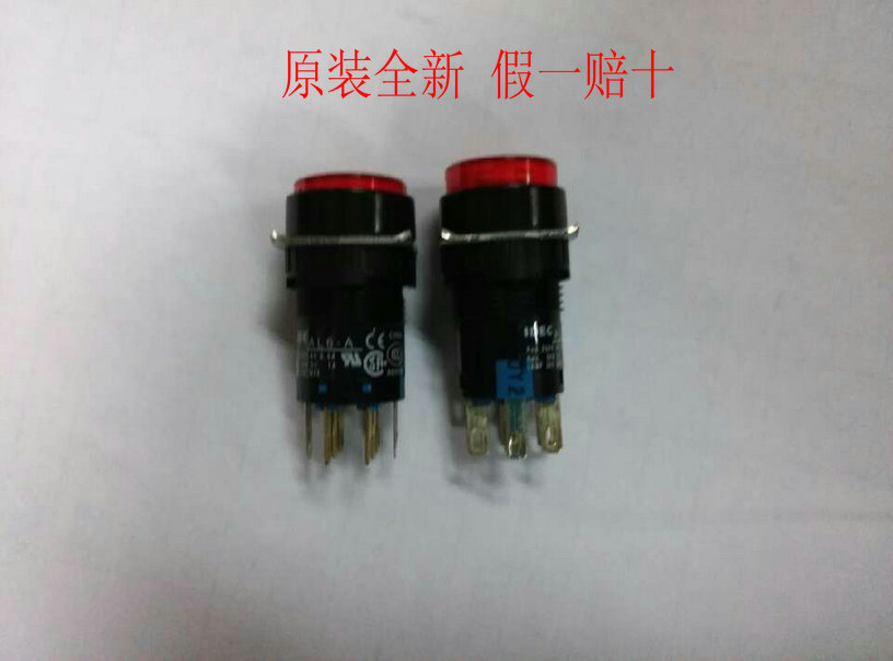 100% brand new original dress IDEC and spring diameter 16 with lamp with lock button AL6M-A14RC GC YC WC