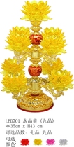 Adol high-end nine-grade Buddha lotus lamp for temple lamp crystal yellow Changming lotus lamp LED-701 nine-grade