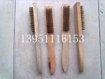 Promotion pure copper wire brush wood handle copper wire brush barbecue grill cleaning decontamination brush Copper wire square brush brass brush industrial brush