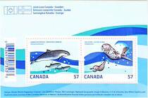 Canada and Sweden jointly issue sea lion dolphin stamp sheetlet 1 new