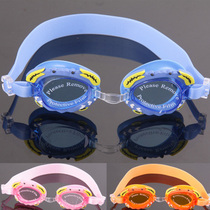 Imported silicone waterproof and anti-fog childrens boys and girls swimming goggles Childrens swimming goggles crab
