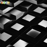 [Lenas Mosaic] Черная пяти пять, шлифовальные мозаичные зеркальные зеркальные зеркальные плит