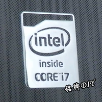 Intel Core i7 металлическая наклейка логотип.