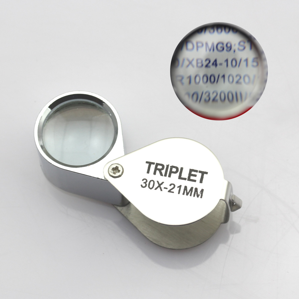30 times magnifying glass jewelry magnifying glass identification jade jade magnifying glass 30x21mm non-slip