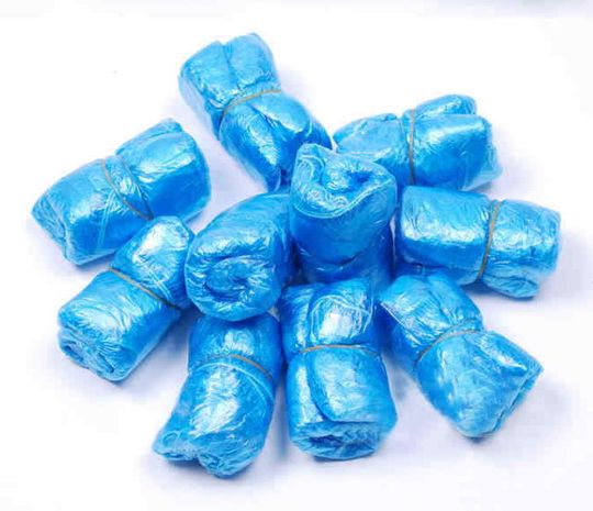 Pe Household Thickened Disposable Shoe Covers for Indoor Use, Non-Slip and Waterproof Shoe Covers for Rainy Days, Suitable for Adults in Computer Rooms, Pack of 100