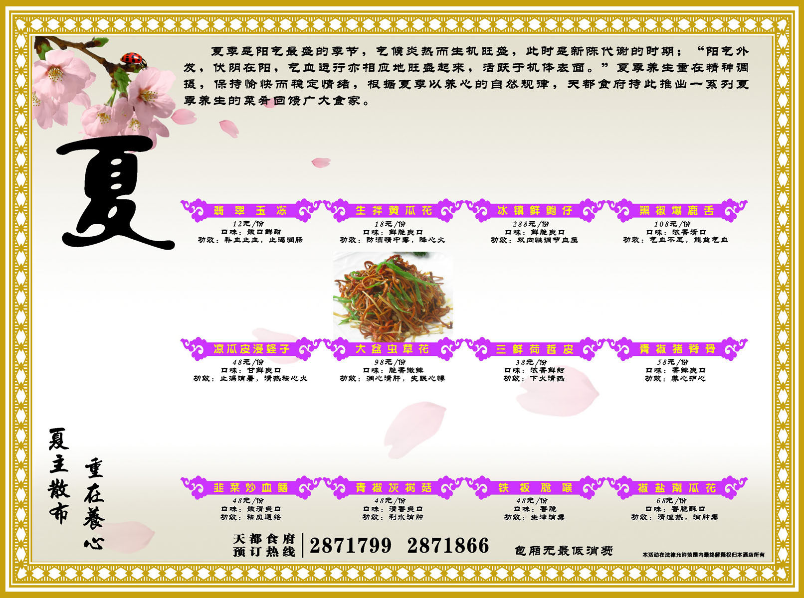 海报印制350养生展板素材1362夏季养生菜普