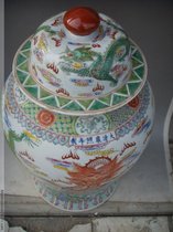 Qing Kangxi colorful dragon pattern General can Classic